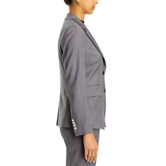 NEW $545  BOSS Jabielle Women's  Pinstripe Virgin Wool Blazer Jacket Suiting 10 - Picture 4 of 11